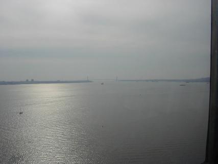 View south from the crown of the Statue of Liberty<br>Location: <a href="https://www.google.com/maps/search/?api=1&query=40.68929,-74.04456" target="_new">Statue of Liberty</a>
